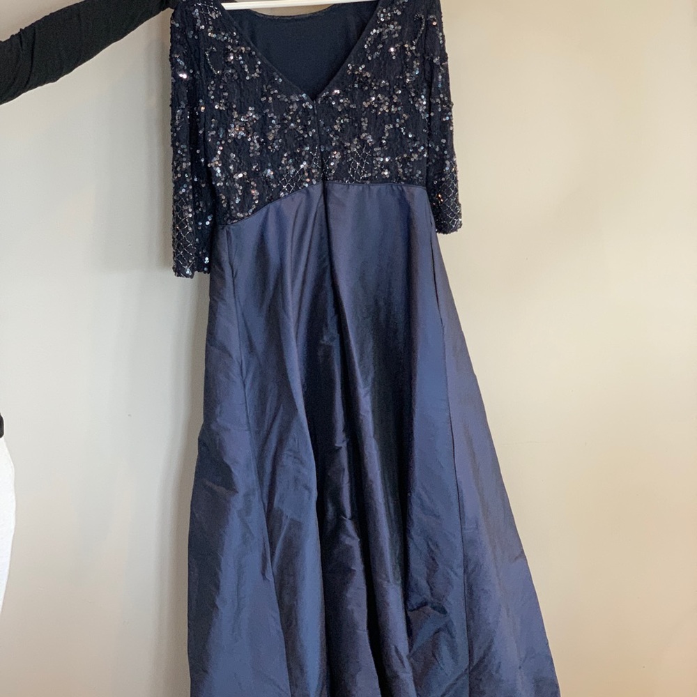 BHLDN Sequin and Taffeta Navy Gown - Picture 7 of 8